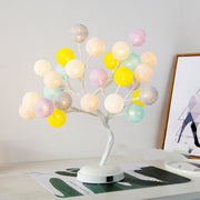 Cotton Ball Tree Lamp