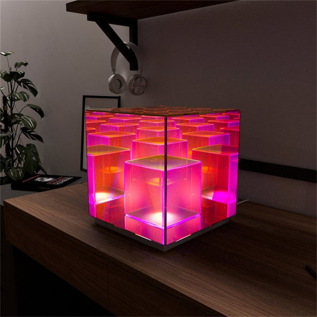 Modern Multi-Colored Cube Light