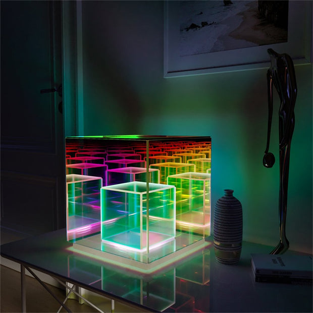 Modern Multi-Colored Cube Light