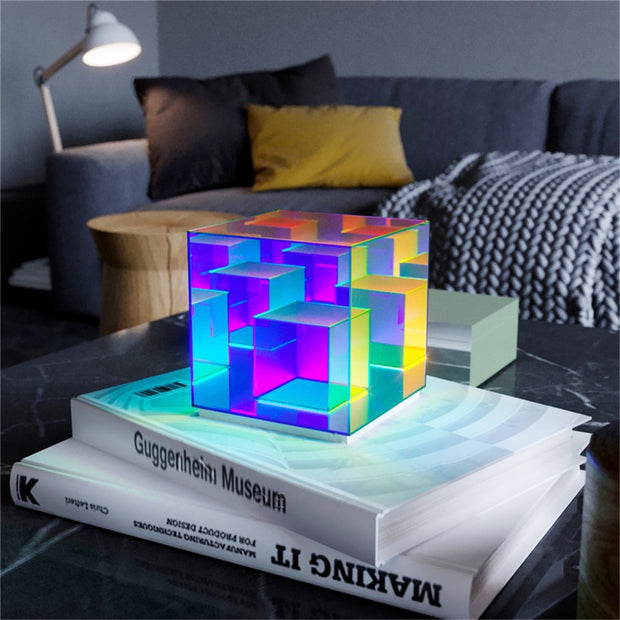 Modern Multi-Colored Cube Light