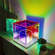 Modern Multi-Colored Cube Light