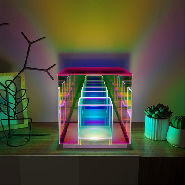 Modern Multi-Colored Cube Light