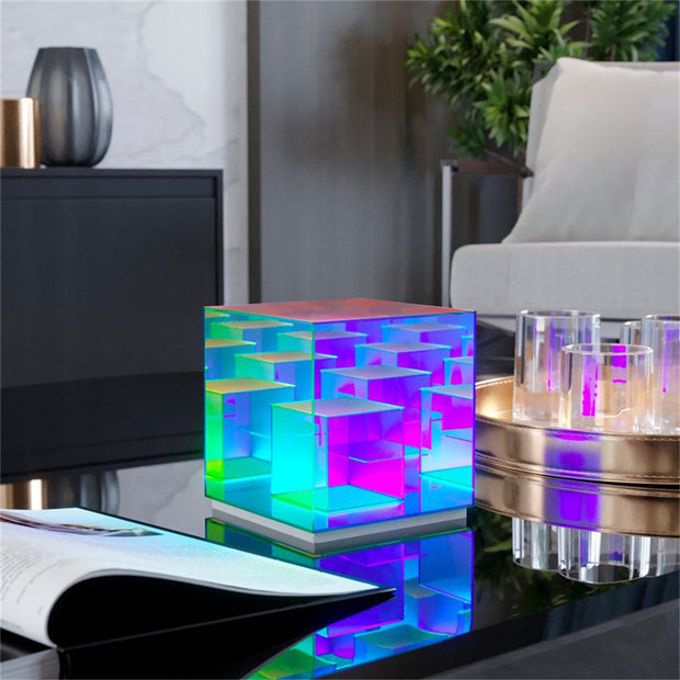 Modern Multi-Colored Cube Light