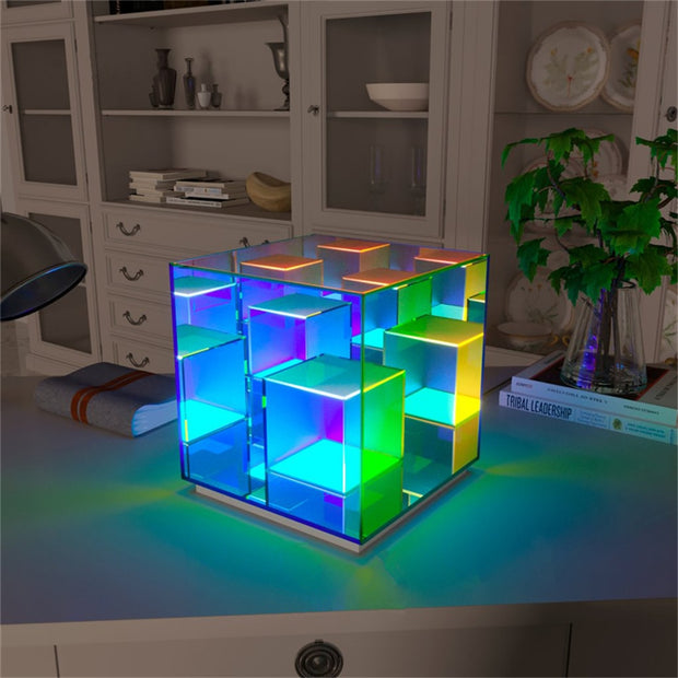 Modern Multi-Colored Cube Light
