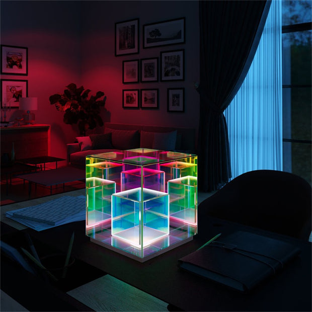 Modern Multi-Colored Cube Light