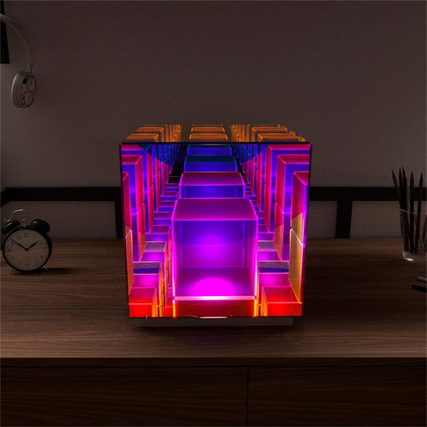 Modern Multi-Colored Cube Light